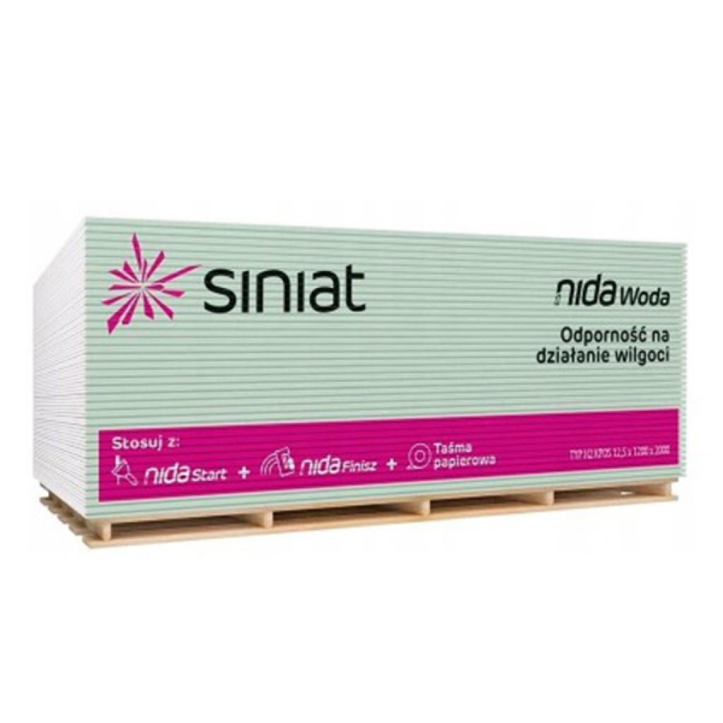 Гіпсокартон вологостійкий Nida Woda (Water)