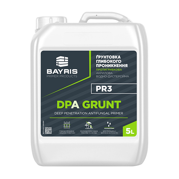 Ґрунтовка глибокого проникнення Протигрибкова "DPA Grunt" TM "Bayris"