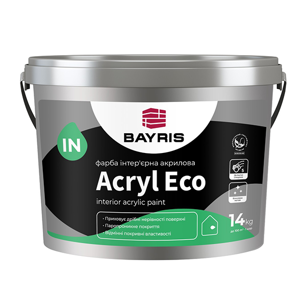 Фарба інтер'єрна акрилова "Acryl Eco" TM "Bayris"