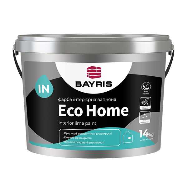 Фарба інтер'єрна вапняна "Eco Home" ТМ "Bayris"