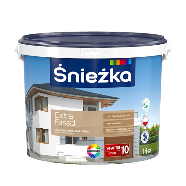 Фарба водно-емульсійна "Снєжка Екстра Фасад"