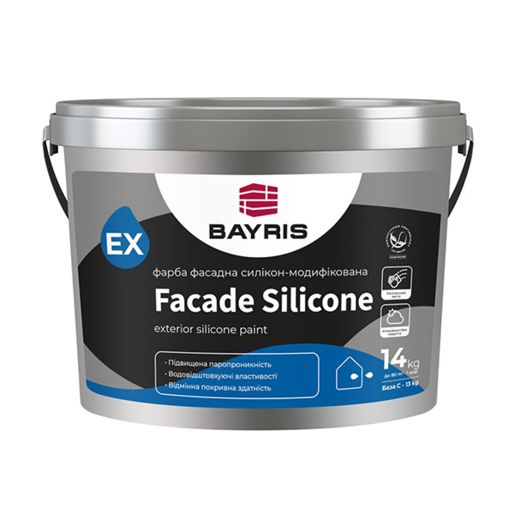 Фарба фасадна силікон-модифікована "Facade Silicone" TM "Bayris" Фарба фасадна силікон-модифікована "Facade Silicone" TM "Bayris"